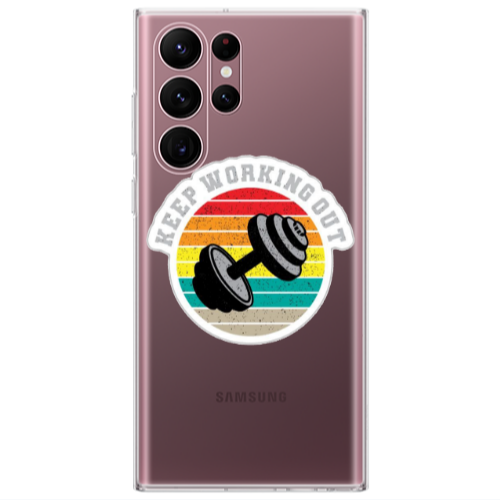 Samsung S22 Ultra Keep working out Transparent Silicone TPU Θήκη
