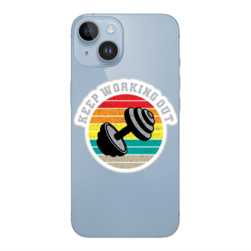 Apple iPhone 14  Keep working out Transparent Silicone TPU Θήκη