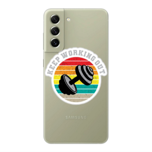 Samsung S21 PLUS Keep working out Transparent Silicone TPU Θήκη