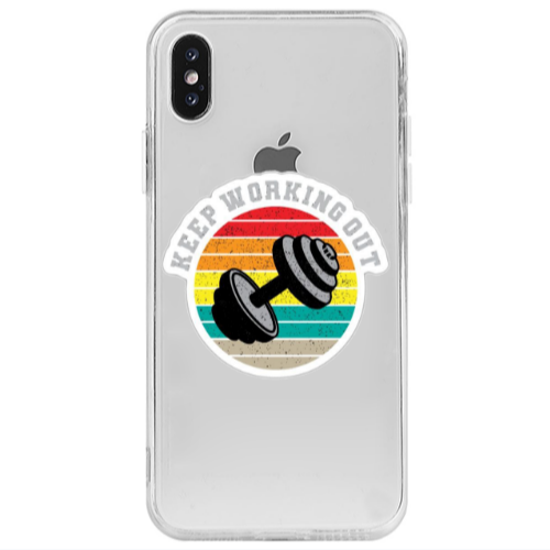 Apple iPhone Xs Max Keep working out Transparent Silicone TPU Θήκη