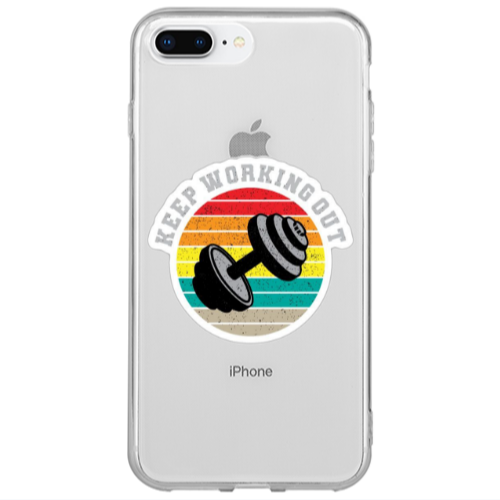 Apple iPhone 7 Plus Keep working out Transparent Silicone TPU Θήκη