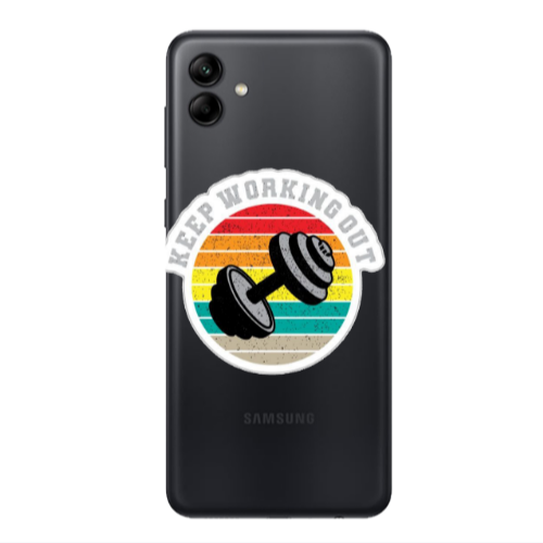 Samsung A04 Keep working out Transparent Silicone TPU Θήκη