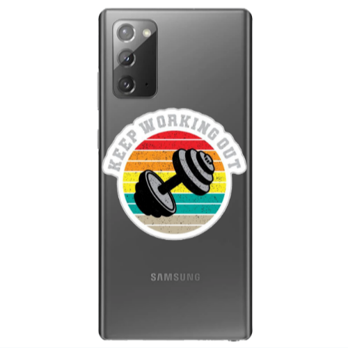 Samsung Note 20 Keep working out Transparent Silicone TPU Θήκη