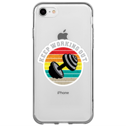 Apple iPhone SE 2020 Keep working out Transparent Silicone TPU Θήκη