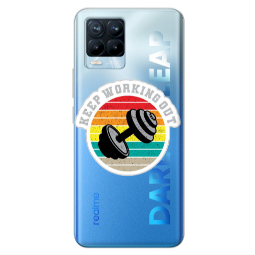 Realme 8 Pro Keep working out Transparent Silicone TPU Θήκη
