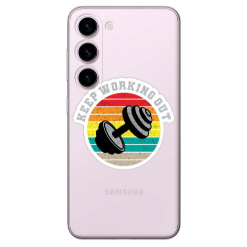 Samsung S23 Plus Keep working out Transparent Silicone TPU Θήκη