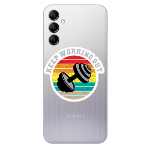 Samsung A24 Keep working out Transparent Silicone TPU Θήκη