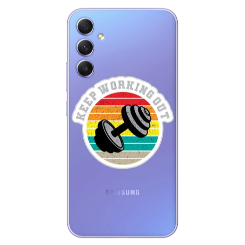 Samsung A34 Keep working out Transparent Silicone TPU Θήκη