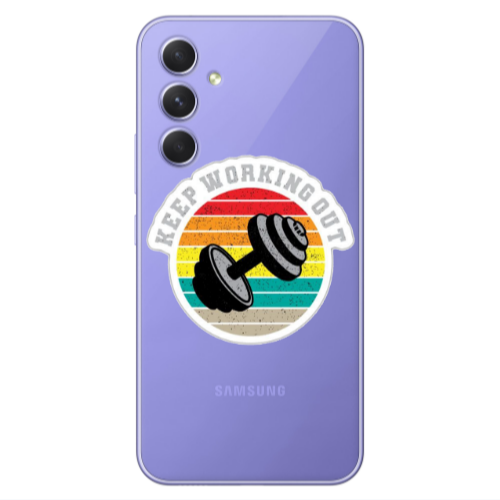 Samsung A54 Keep working out Transparent Silicone TPU Θήκη