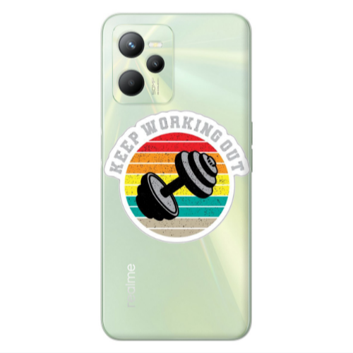 Realme C35 Keep working out Transparent Silicone TPU Θήκη