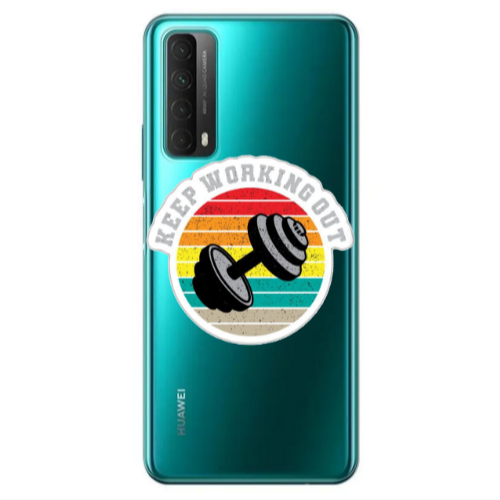 Huawei P Smart 2021 Keep working out Transparent Silicone TPU Θήκη