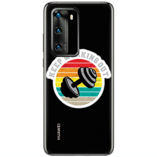 Huawei P40 Keep working out Transparent Silicone TPU Θήκη
