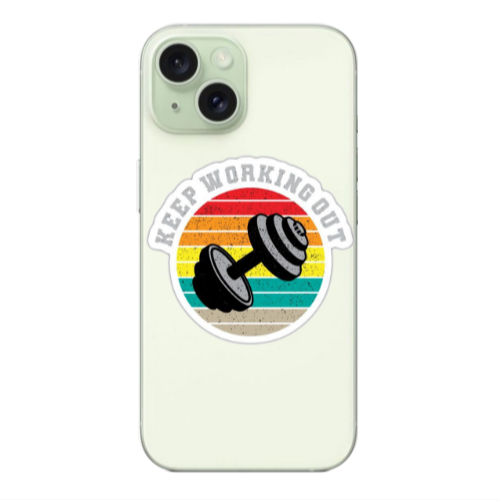 Apple iPhone 15 Keep working out Transparent Silicone TPU Θήκη