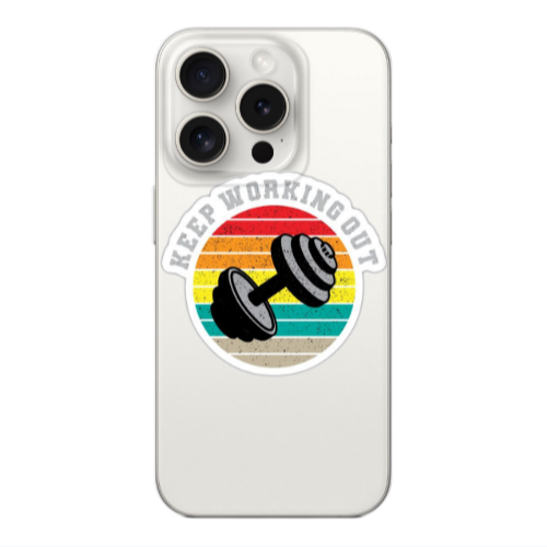 Apple iPhone 15 Pro Keep working out Transparent Silicone TPU Θήκη