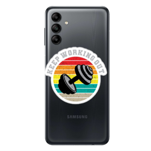 Samsung A13 5G Keep working out Transparent Silicone TPU Θήκη