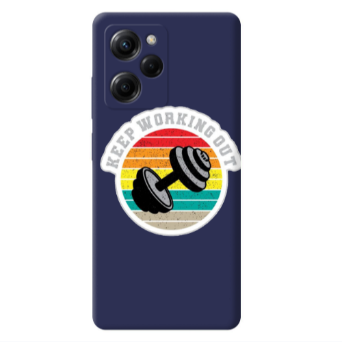 Xiaomi Poco X5 Pro Keep working out Dark blue Colored Silicone TPU Θήκη