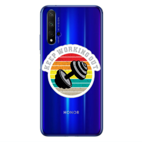 Huawei Nova 5 T Keep working out Transparent Silicone TPU Θήκη