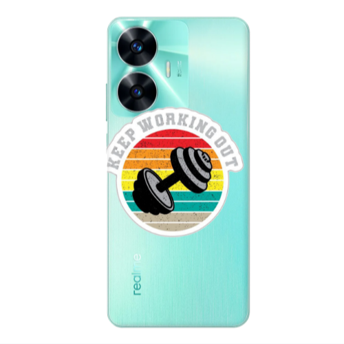 Realme C55 Keep working out Transparent Silicone TPU Θήκη