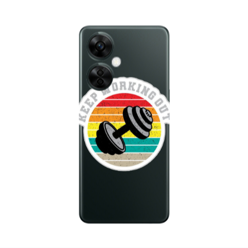 Oneplus Nord CE 3 Lite 5G Keep working out Transparent Silicone TPU Θήκη