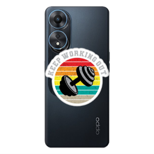 Oppo A 98 Keep working out Transparent Silicone TPU Θήκη