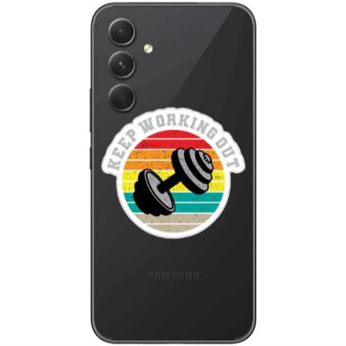 Samsung Galaxy A25 Keep working out Transparent Silicone TPU Θήκη