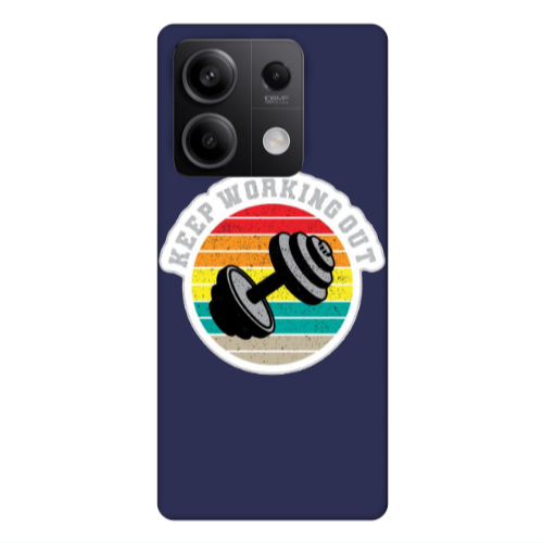 Xiaomi Redmi Note 13Pro 5G Keep working out Dark blue Colored Silicone TPU Θήκη