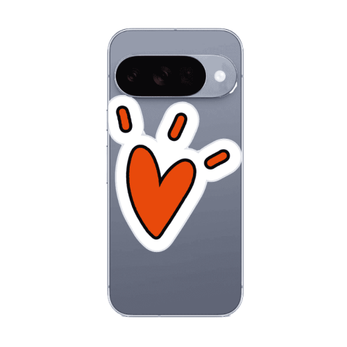 Google Pixel 10 Red heart Transparent Silicone TPU Θήκη
