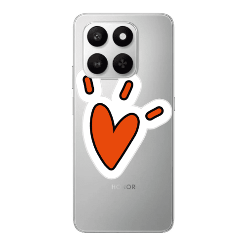 Honor Magic 400 Smart Red heart Transparent Silicone TPU Θήκη