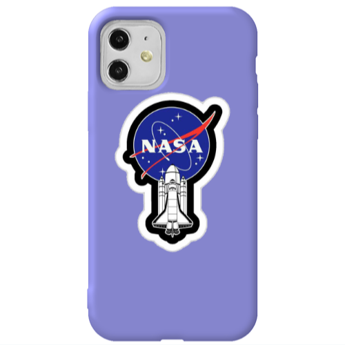Apple iPhone 11  Nasa 2 Purple Colored Silicone TPU Θήκη