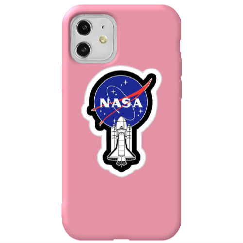 Apple iPhone 11  Nasa 2 Pink Colored Silicone TPU Θήκη