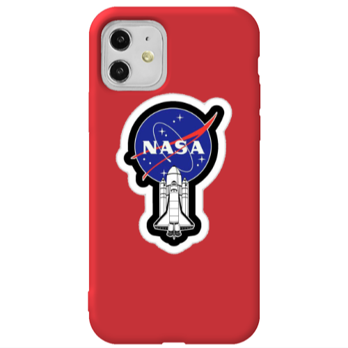 Apple iPhone 11  Nasa 2 Red Colored Silicone TPU Θήκη