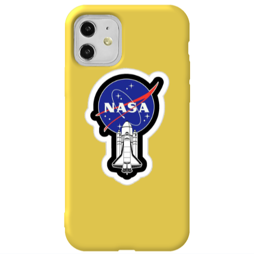 Apple iPhone 11  Nasa 2 Yellow Colored Silicone TPU Θήκη
