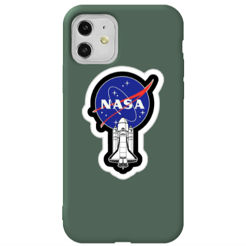 Apple iPhone 11  Nasa 2 Dark Green Colored Silicone TPU Θήκη
