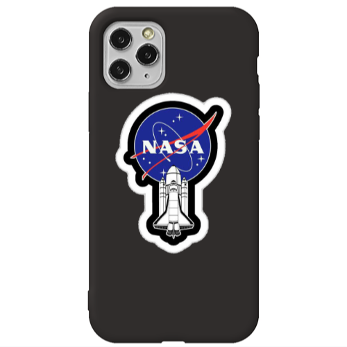 Apple iPhone 11 Pro Nasa 2 Black Colored Silicone TPU Θήκη
