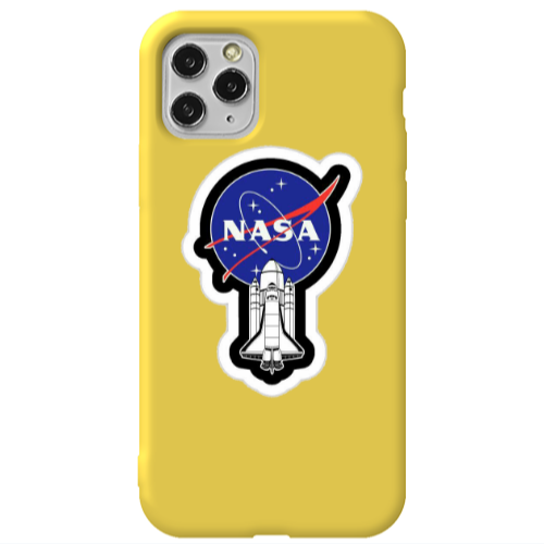 Apple iPhone 11 Pro Nasa 2 Yellow Colored Silicone TPU Θήκη