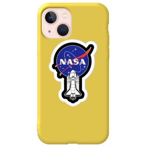 Apple iPhone 13 Nasa 2 Yellow Colored Silicone TPU Θήκη