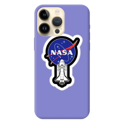 Apple iPhone 13 Pro Max Nasa 2 Purple Colored Silicone TPU Θήκη