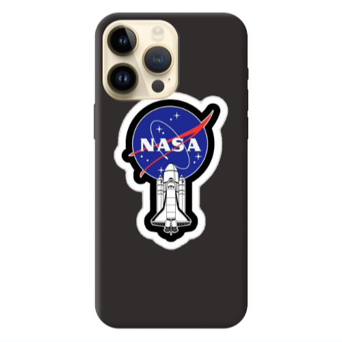 Apple iPhone 13 Pro Max Nasa 2 Black Colored Silicone TPU Θήκη