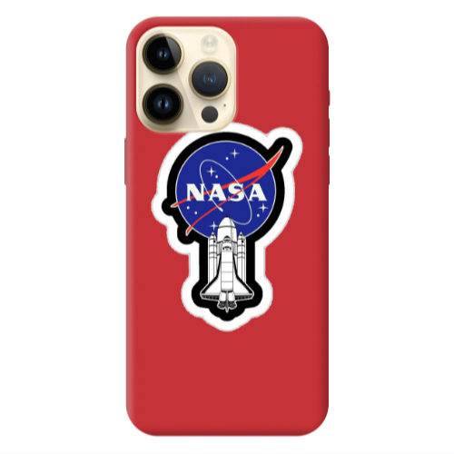 Apple iPhone 13 Pro Max Nasa 2 Red Colored Silicone TPU Θήκη
