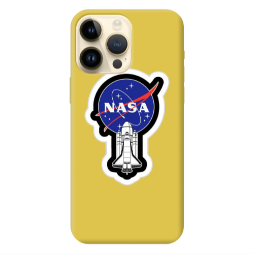 Apple iPhone 13 Pro Max Nasa 2 Yellow Colored Silicone TPU Θήκη