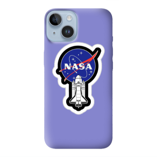 Apple iPhone 14  Nasa 2 Purple Colored Silicone TPU Θήκη