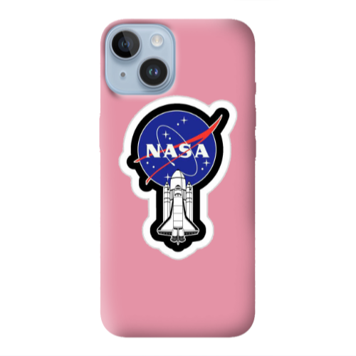 Apple iPhone 14  Nasa 2 Pink Colored Silicone TPU Θήκη