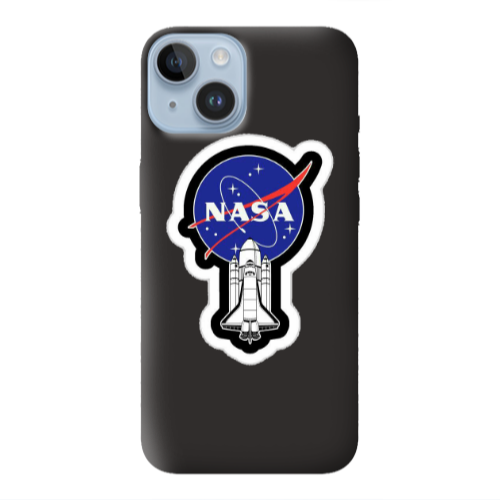 Apple iPhone 14  Nasa 2 Black Colored Silicone TPU Θήκη