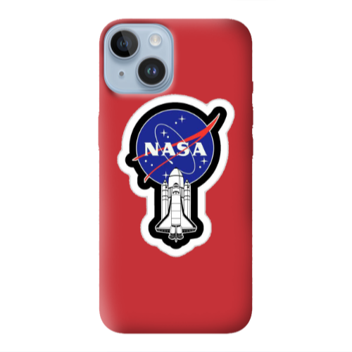 Apple iPhone 14 Plus Nasa 2 Red Colored Silicone TPU Θήκη