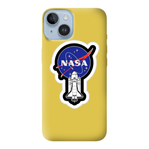 Apple iPhone 14 Plus Nasa 2 Yellow Colored Silicone TPU Θήκη