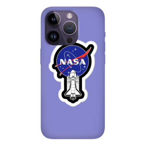 Apple iPhone 14 Pro  Nasa 2 Purple Colored Silicone TPU Θήκη