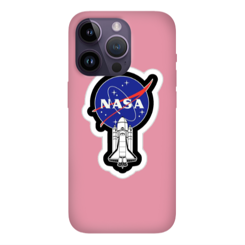 Apple iPhone 14 Pro  Nasa 2 Pink Colored Silicone TPU Θήκη