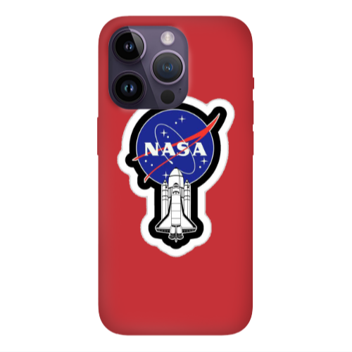 Apple iPhone 14 Pro  Nasa 2 Red Colored Silicone TPU Θήκη