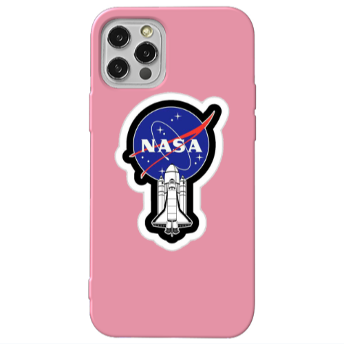Apple iPhone 13 Pro Nasa 2 Pink Colored Silicone TPU Θήκη