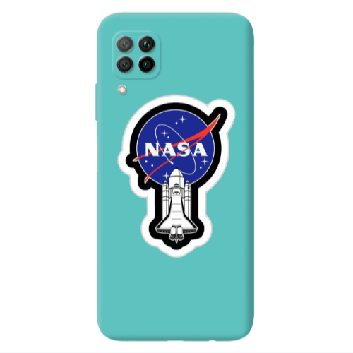 Huawei P40 Lite Nasa 2 Turquoise Colored Silicone TPU Θήκη